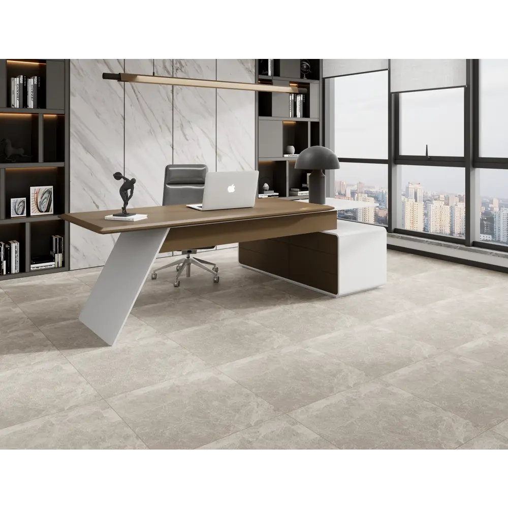 Глазурованный керамогранит Portofino Light Grey Lapp 60x60 см 1.44 м² лаппатированный цвет светло-серый Santreyd STLM-2117087 - Вид №2