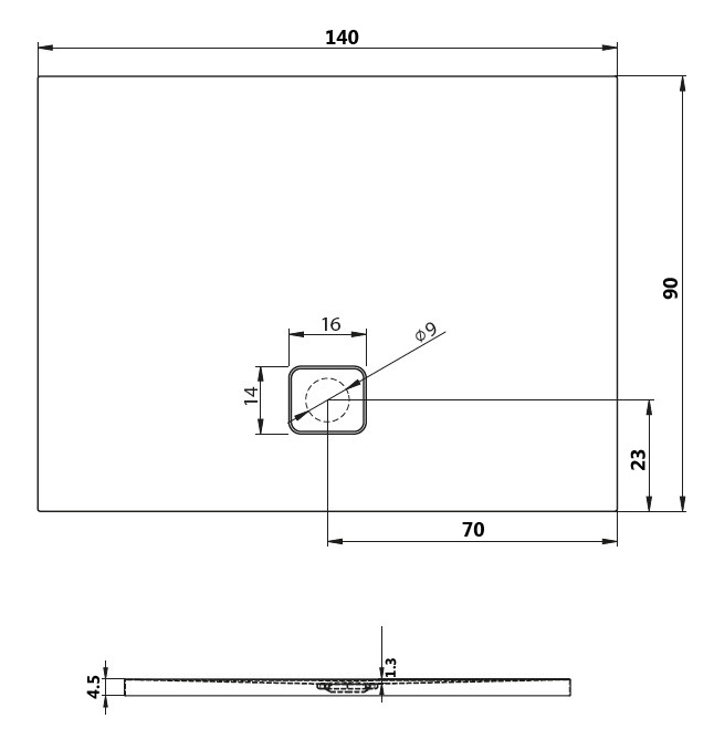 DC281600000000S Поддон Riho Basel Santreyd - Вид №1