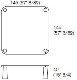 Agapecasa Журнальный столик квадратный Eros sun-id-1411574 - Вид №2