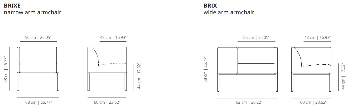 Viccarbe Мягкое кресло с подлокотниками по контракту  Brixe - brix  - Вид №21
