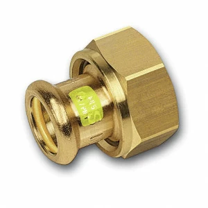 1113591234 SANHA 11359G пресс-фитинг газ, бронза, разъемн.соед.с плоск.упл. 12x3/4 мм