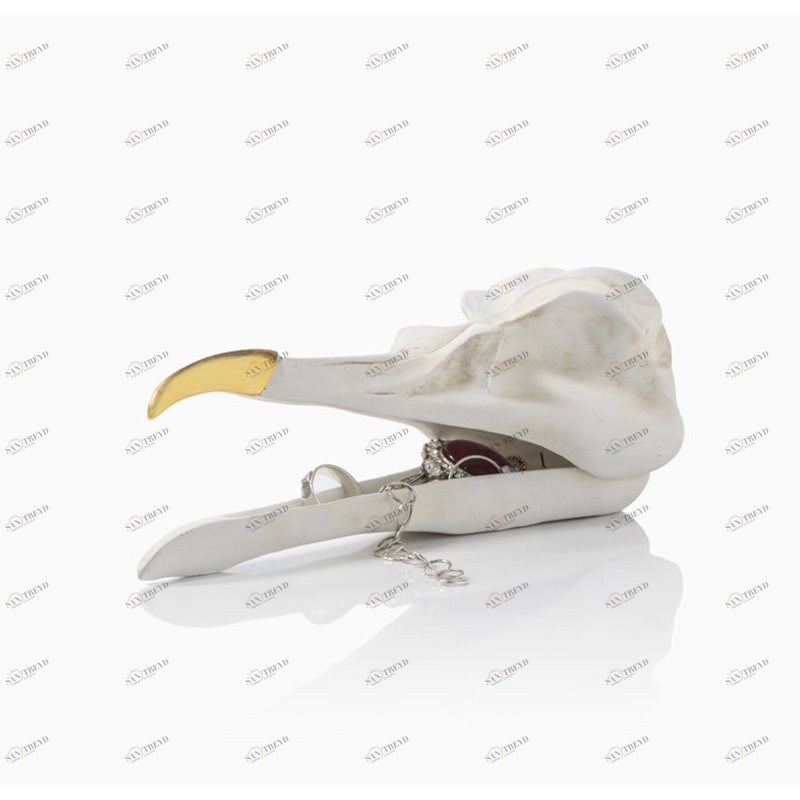 Шкатулка для украшений bird skull (белый) SUCK UK  299292 Белый 