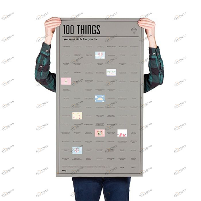 Постер «100 вещей, которые нужно сделать прежде чем умереть» Doiy DYPOSTTHE