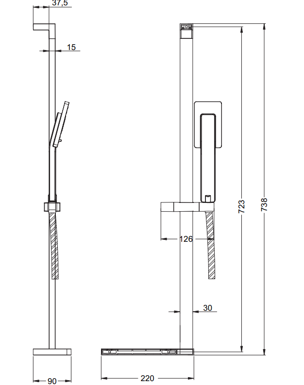 Душевой гарнитур Sanindusa Step 5R49070111 - Вид №1