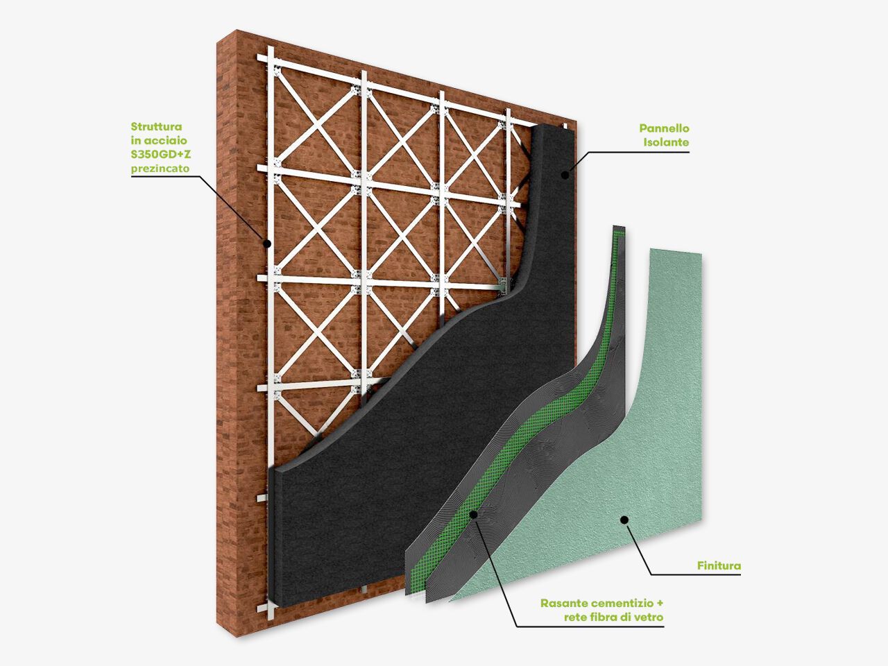 Сейсмостойкое пальто из нержавеющей стали Progetto Sisma RESISTO 5.9 TUBE ARCH-00090205 - Вид №1