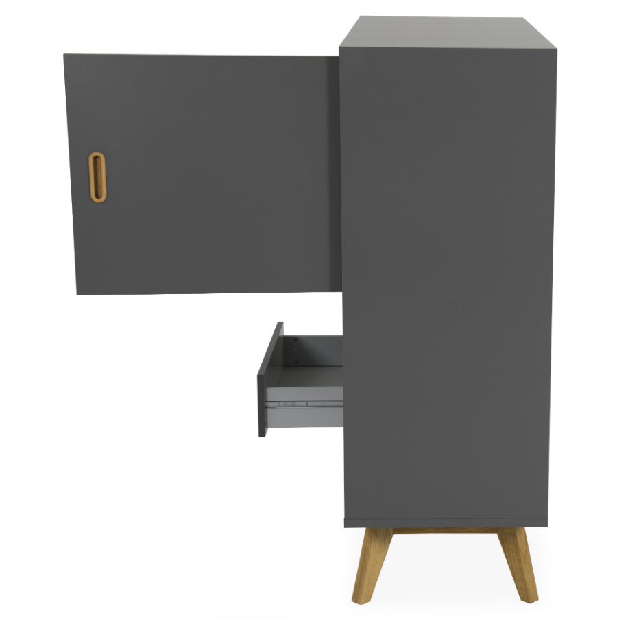 Тумба под ТВ Tenzo Bess, 120х114х43 см, дуб, серая 2166014 - Вид №5