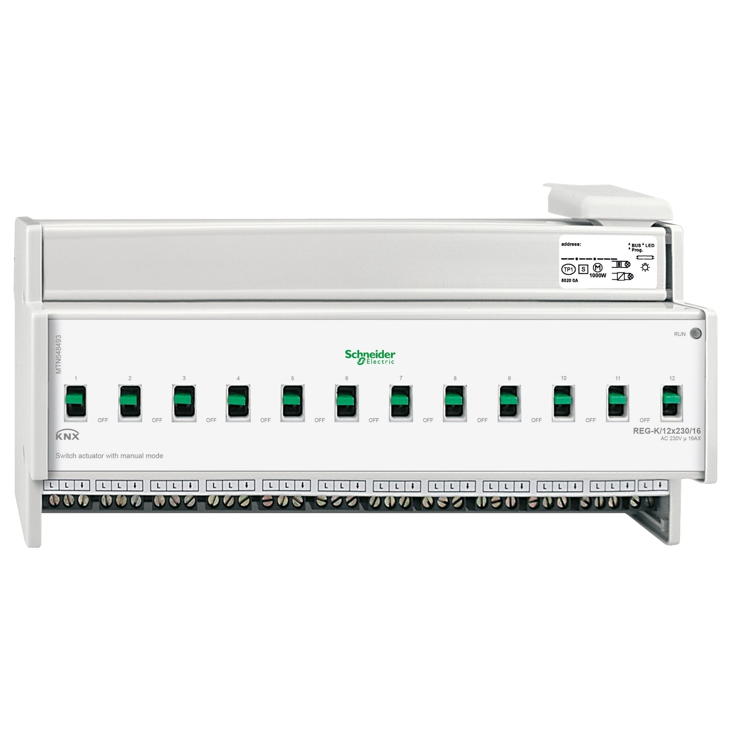 MTN648493 Актор для выключателя REG-K/12X230/16 С РУЧ УПР Schneider Electric KNX 