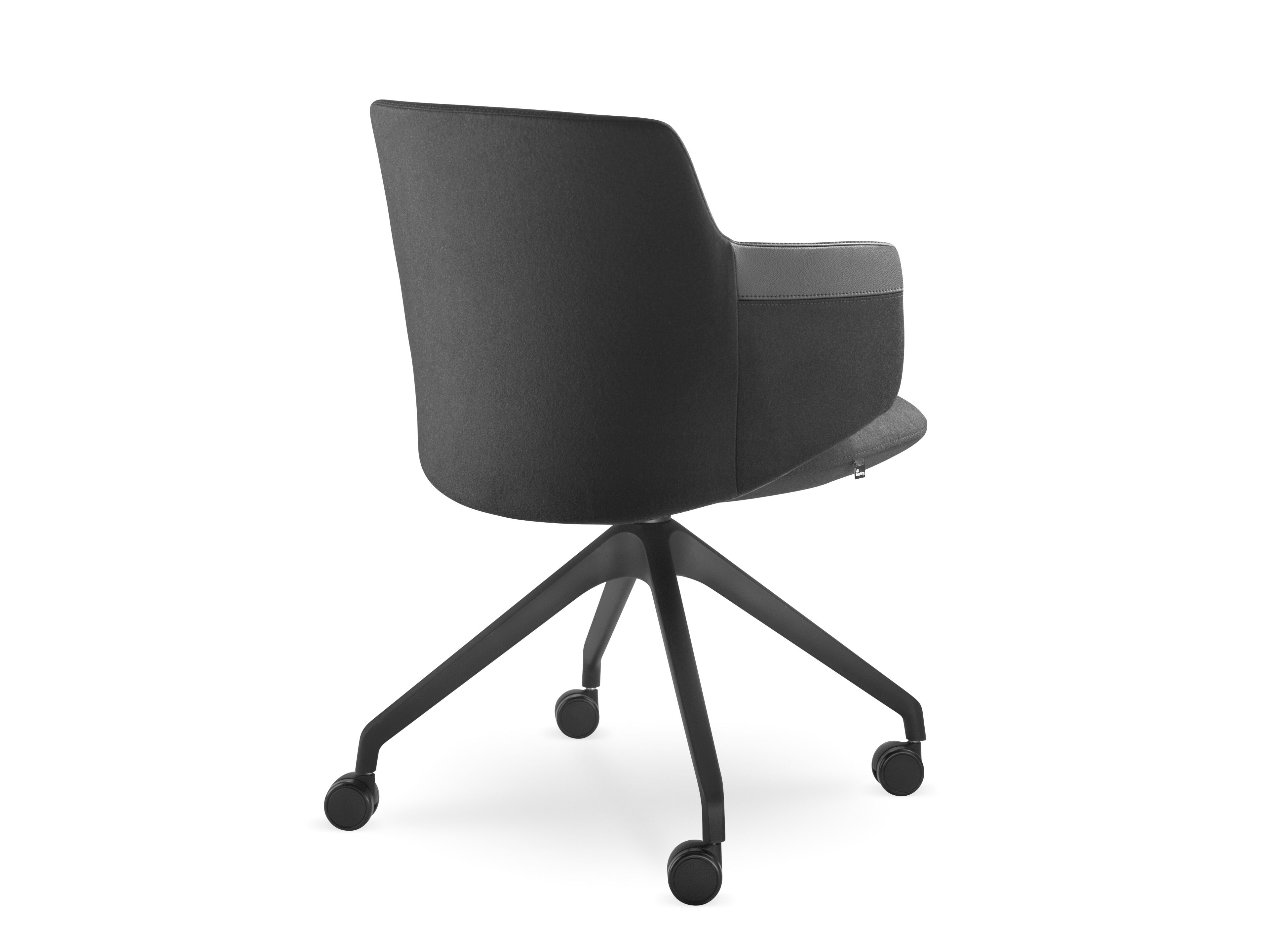 Кожаный операционный офисный стул с подлокотниками LD Seating Melody Meeting ARCH-00134788 - Вид №3