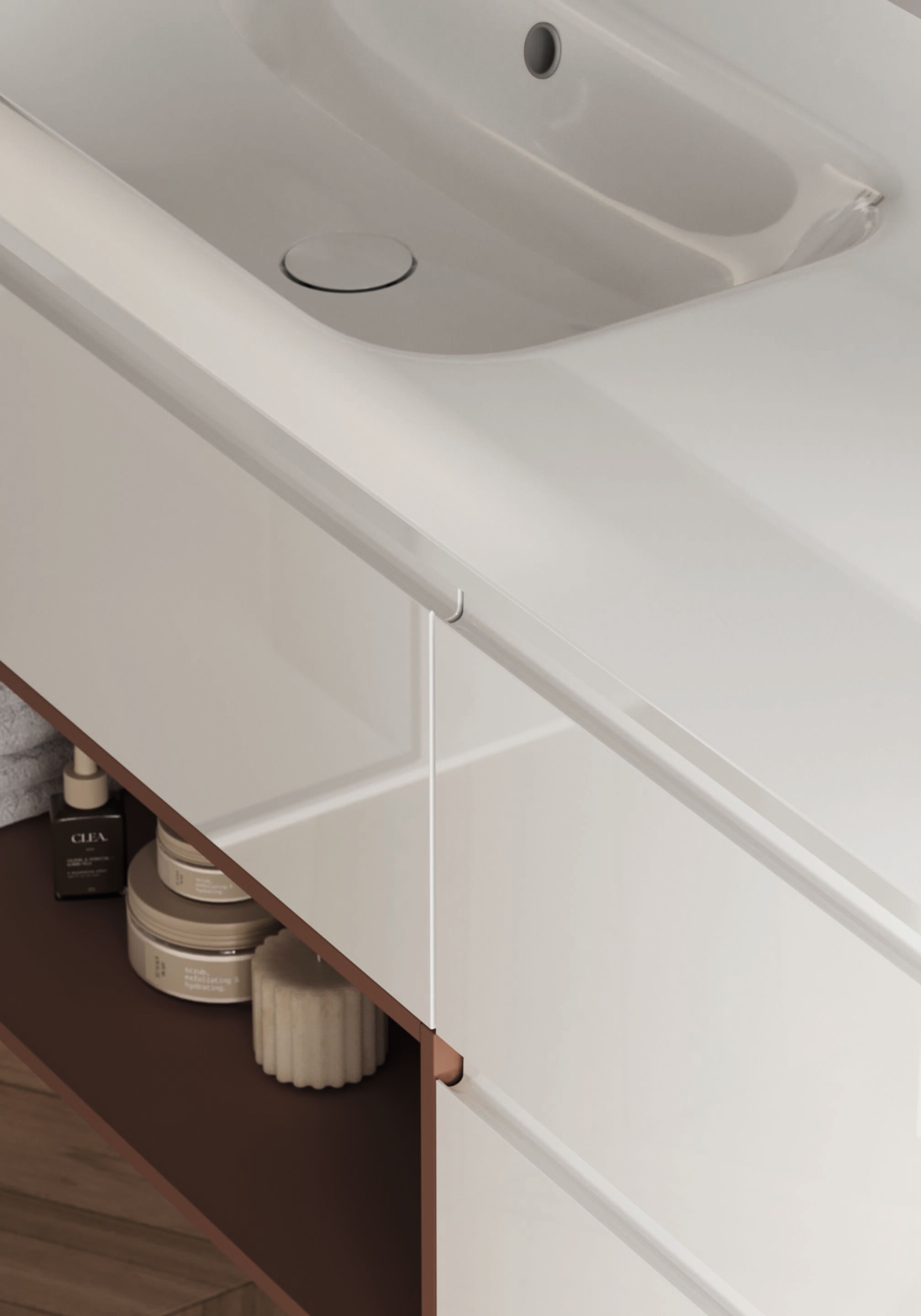 Подвесной туалетный столик с зеркалом Ideagroup Seventy Form ARCH-00036182 - Вид №1