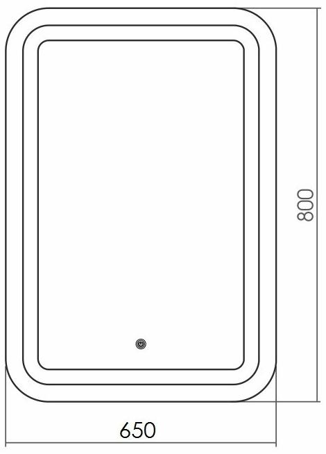 565800 Зеркало Elegans 650*800 с сенсорным выключателем Grossman - Вид №1