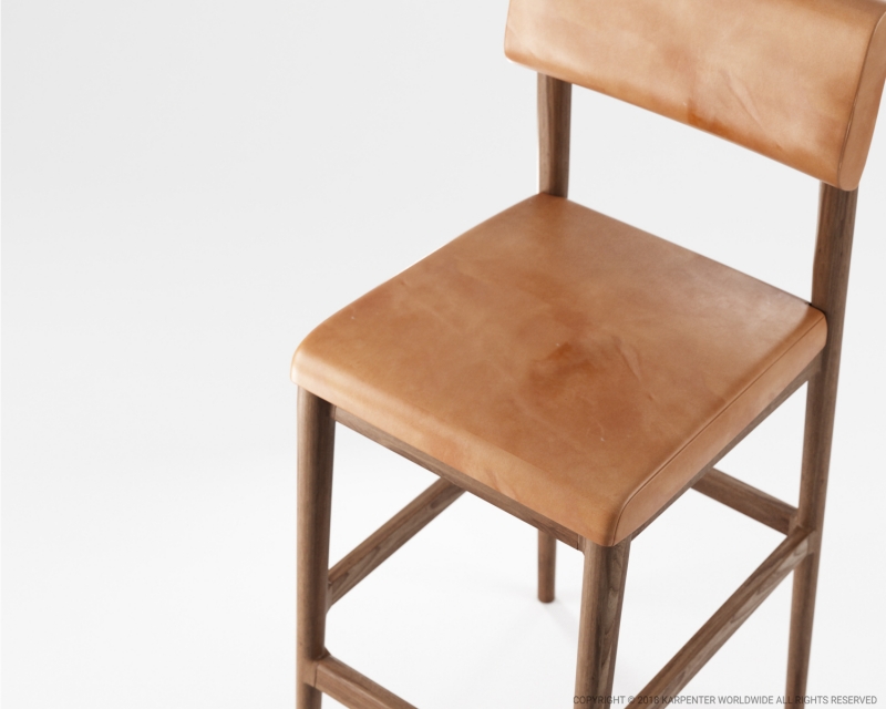 508_1120 Барный стул с кожей Karpenter  - Вид №3