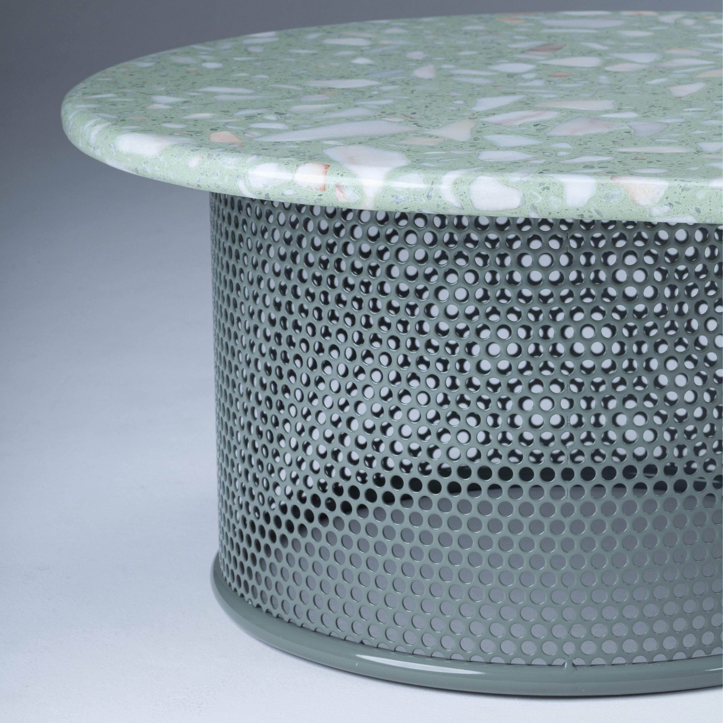 Мраморный низкий овальный журнальный столик Mambo Unlimited Ideas Ривьера ARCH-00001750 - Вид №1