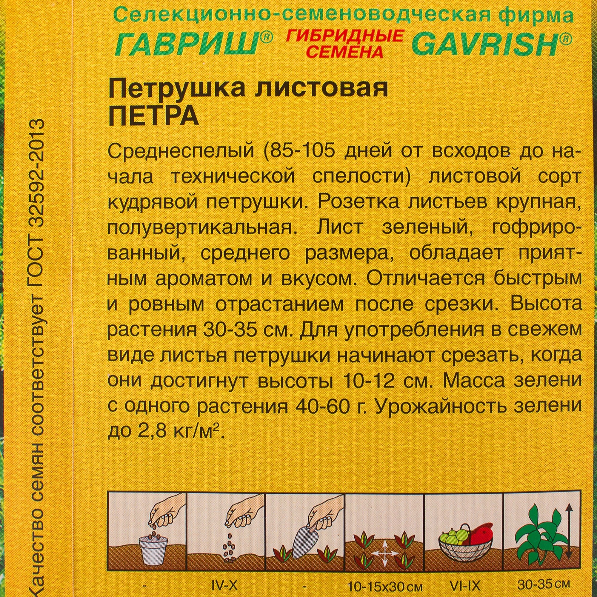 13897443 Семена Петрушка листовая курчавая «Петра» Santreyd  - Вид №2
