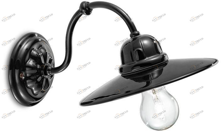 FERROLUCE Настенный керамический светильник с фиксированным кронштейном B&w C141