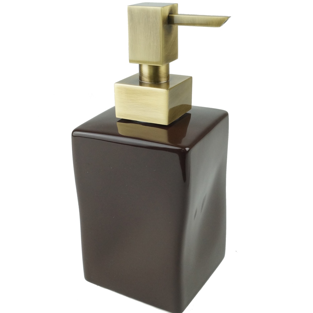 795(25-MA) Stil Haus Prisma, настольный керамический дозатор Prisma, цвет бронза - коричневая керамика