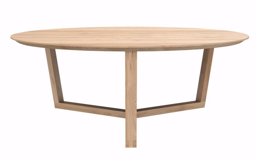 Ethnicraft Круглый журнальный столик из дуба Oak tripod table 050530 - Вид №1