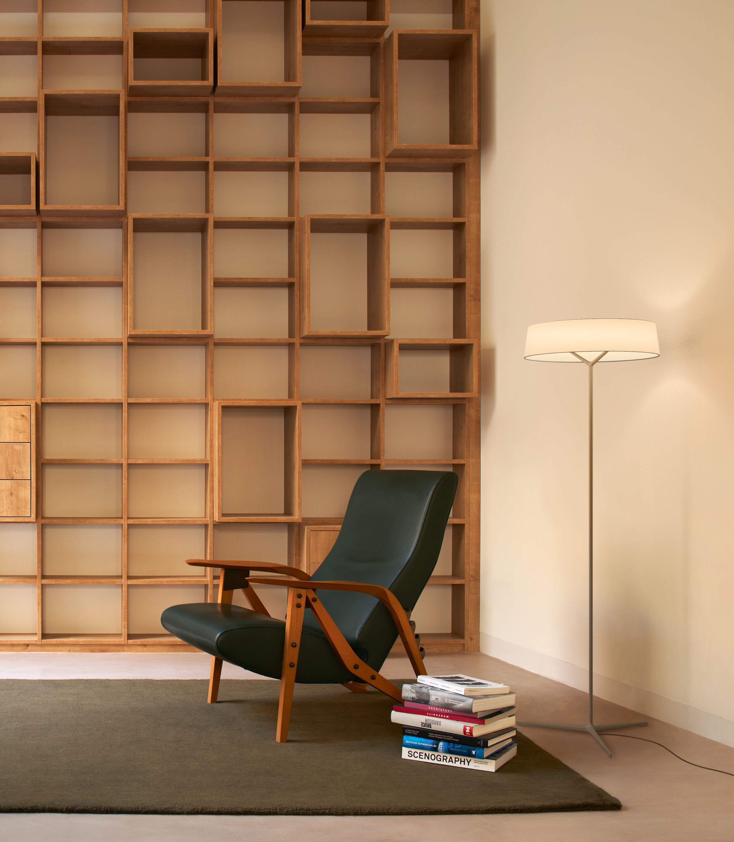 Металл и бумага светодиодный торшер Vibia шашки ARCH-00052377 - Вид №12