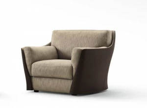 Giorgetti Кресло из ткани со съемным чехлом с подлокотниками Vittoria