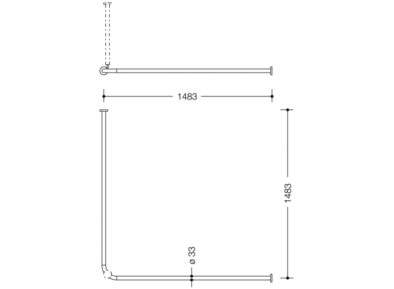 801.34B120 Карниз HEWI Edition matt | Polyamid  - Вид №5