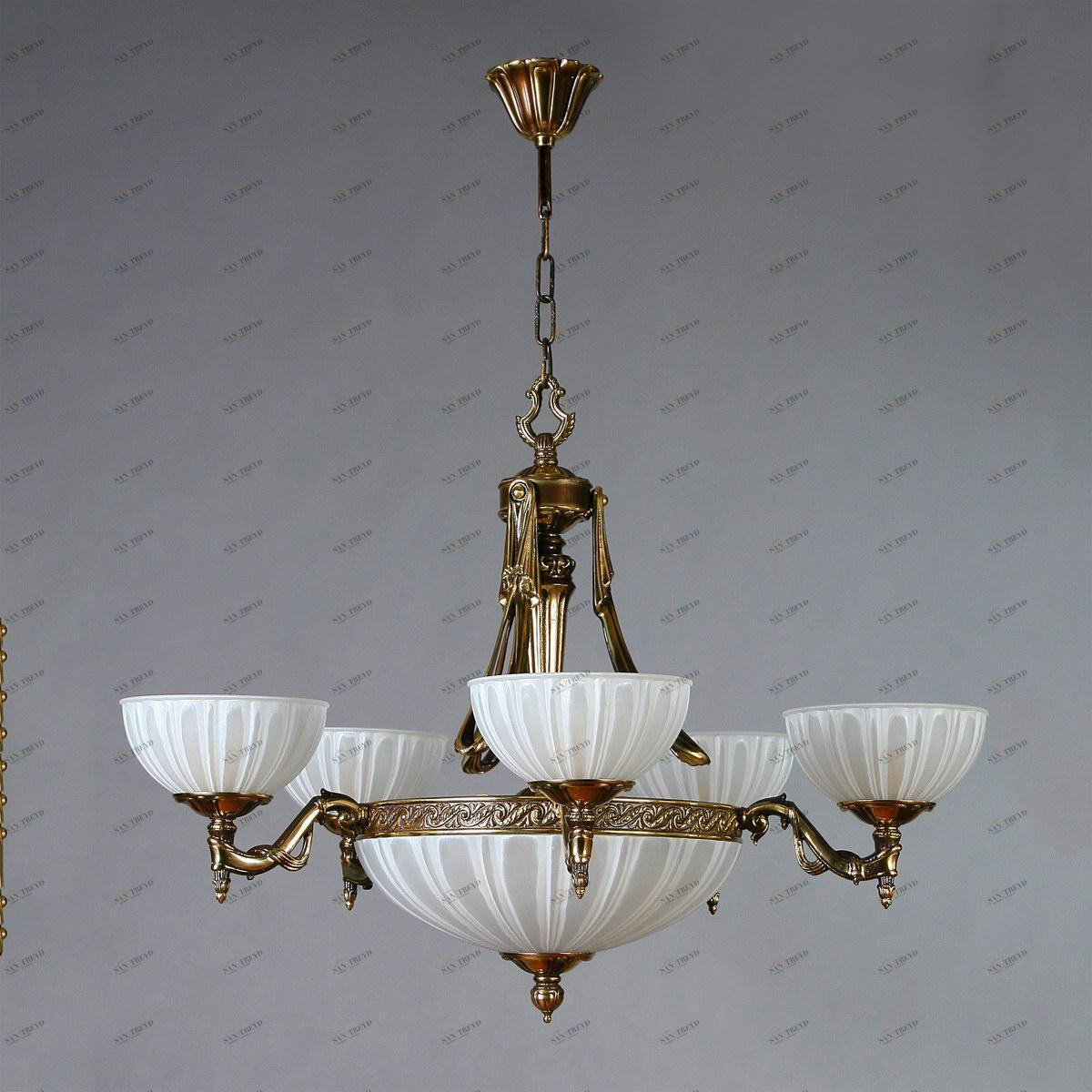 Подвесная люстра Ambiente Navarra 02228/5 PB белая AMBIENTE ДИЗАЙНЕРСКИЕ, NAVARRA 188230 Белый 