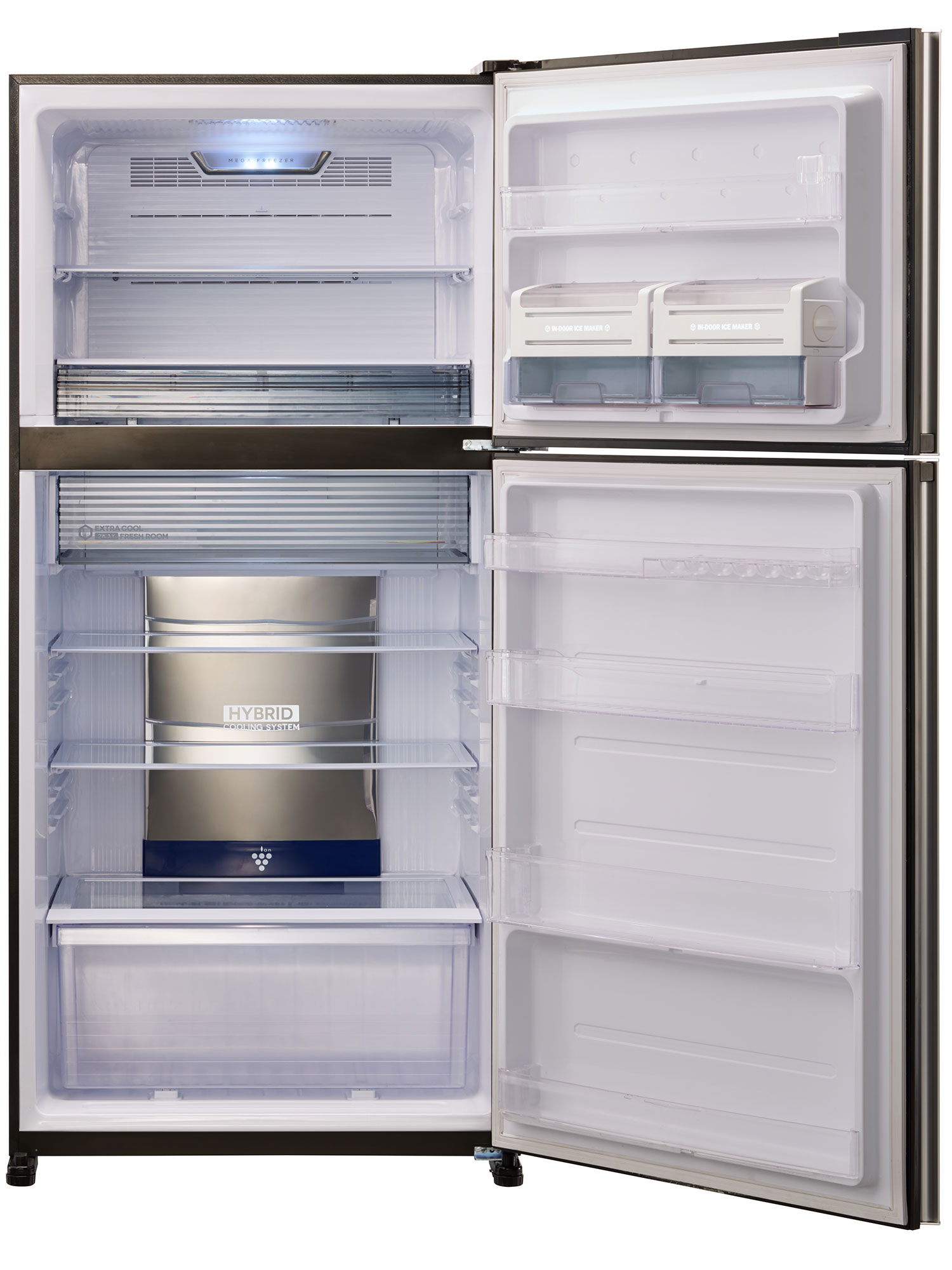 8184142 Холодильник с морозильником   Sharp SJXG60PGRD бордовый STDN-0023714 - Вид №1