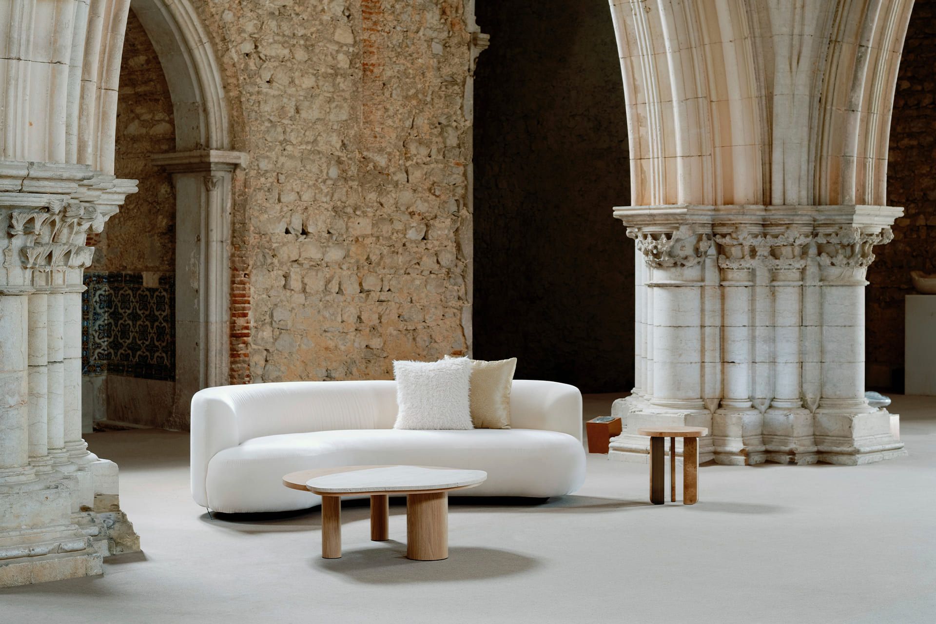 Изогнутый диван из ткани Greenapple Близнецы ARCH-00128236 - Вид №7