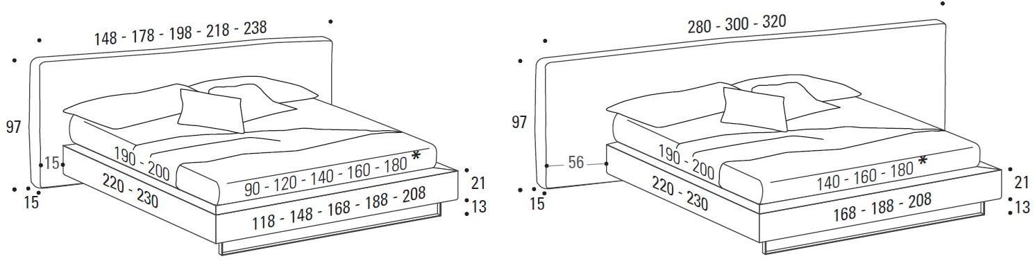 Felis Двуспальная кровать из ткани с мягким изголовьем Bedstories#2 sun-id-1348345 - Вид №24