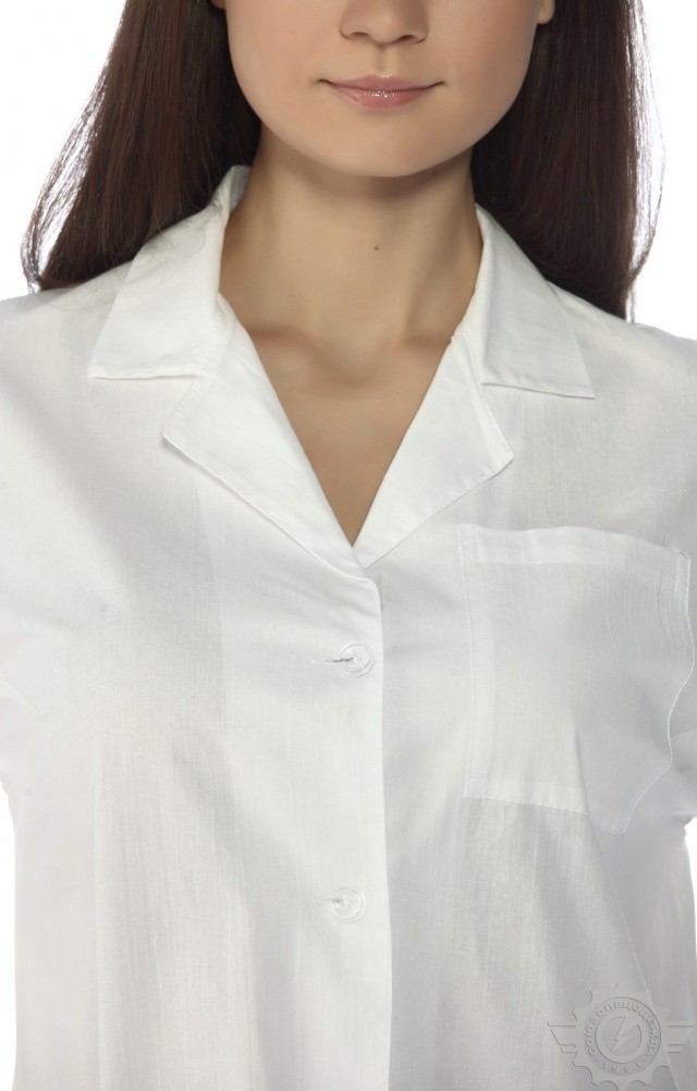 61689 Халат женский белый  Медицинская одежда  размер 44-46/158-164 Спецодежда  - Вид №4