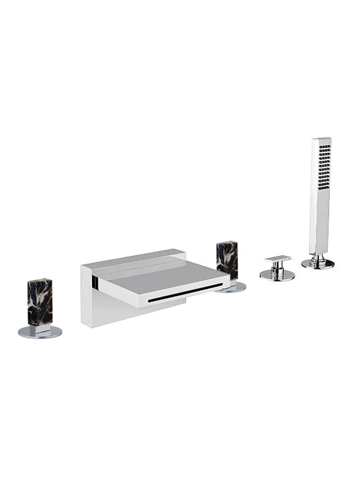 Смеситель для ванны с 5 отверстиями с водопадом и переключателем Rubinetterie Frattini Vita Due ARCH-00038193 - Вид №5