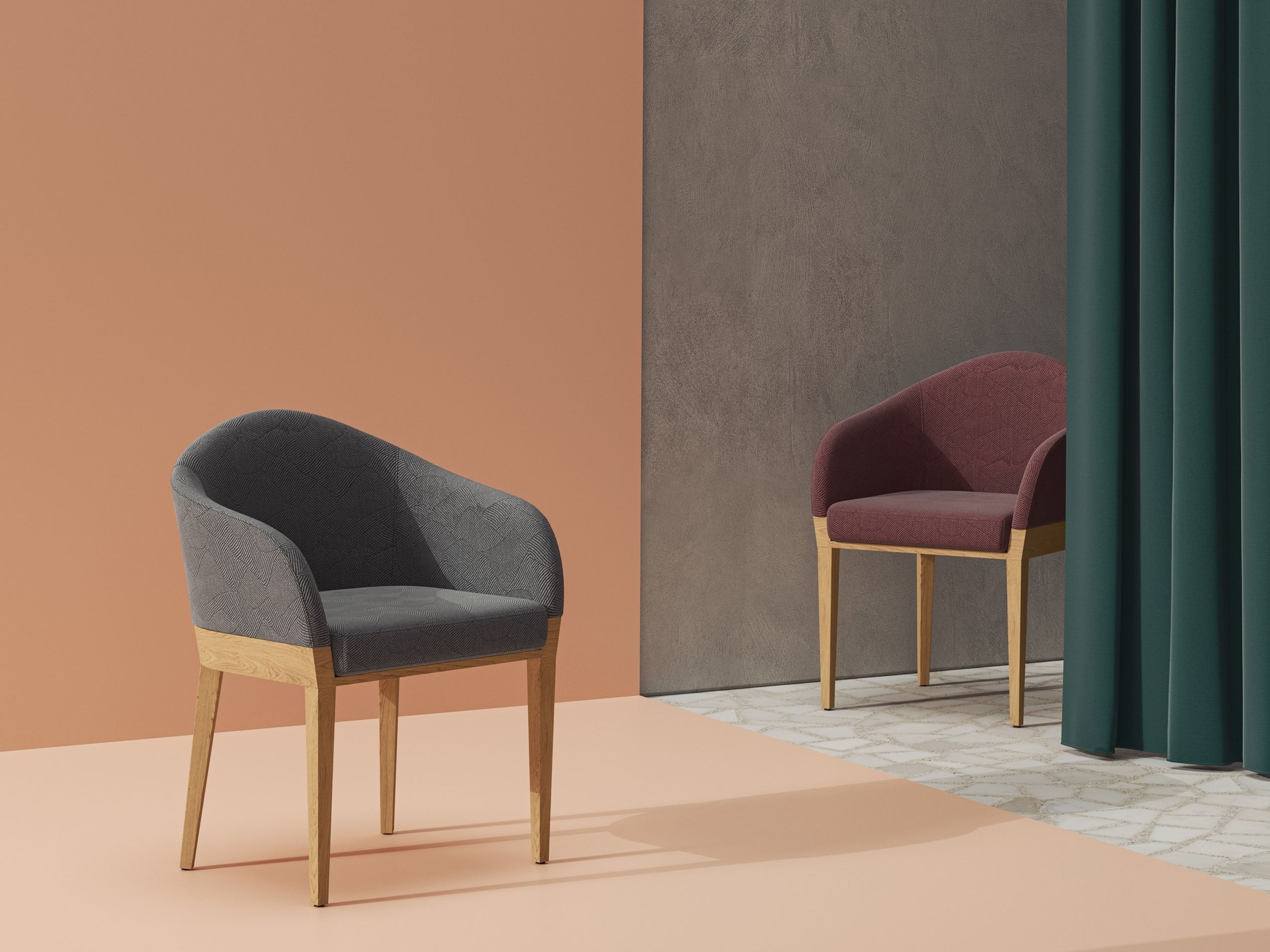 Тканевый стул с подлокотниками ALMA DESIGN ARCH-00146762 - Вид №1