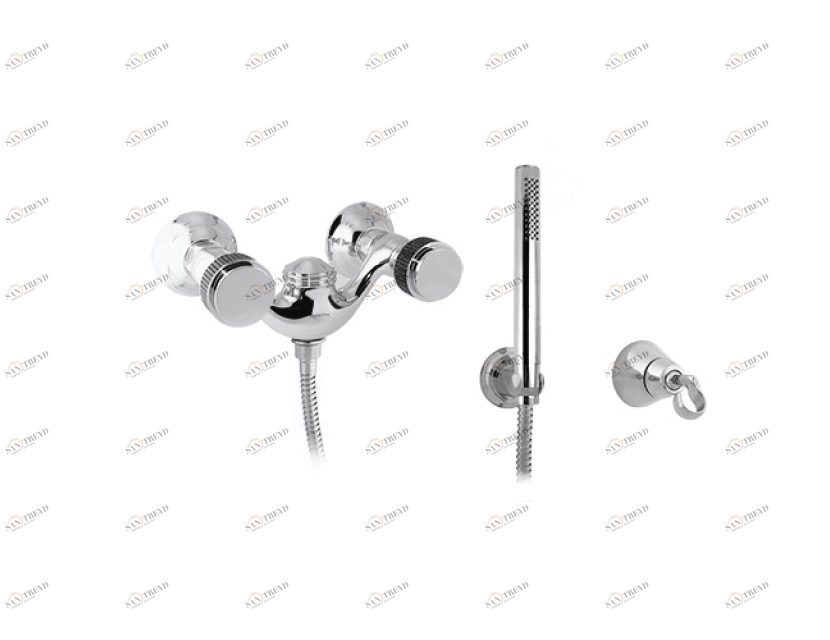 071419.HN0.50 Смеситель для душа с черным swarovski Яркий хром Mestre 