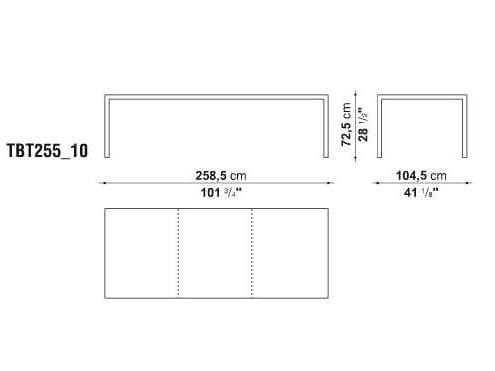 Прямоугольный стол из стали и дерева B&B Italia THE TABLE ARCH-00105222 - Вид №2