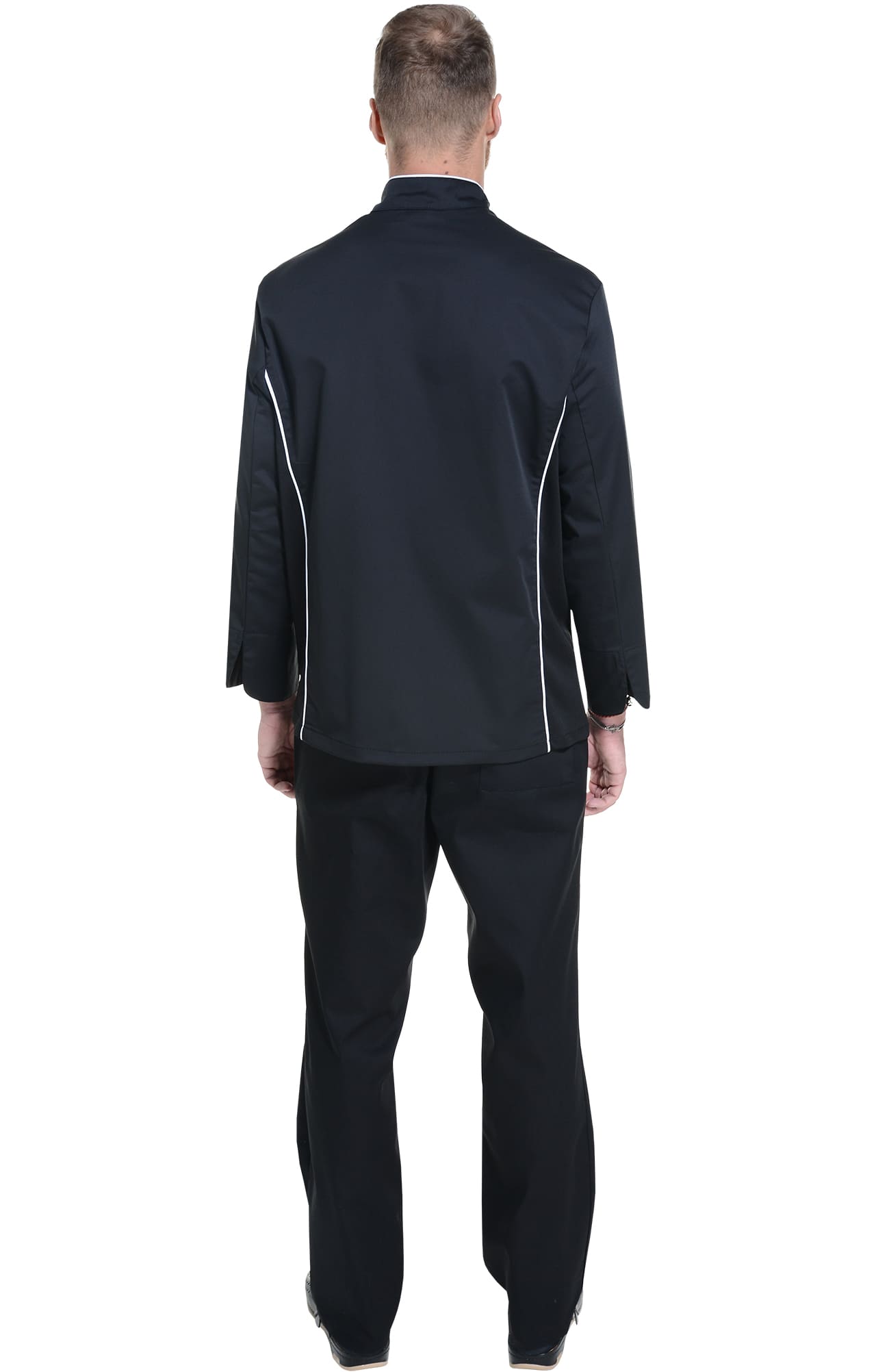 62610 Китель поварской black (черный) RICON  Повар  размер 58 (XXXXL)  - Вид №4