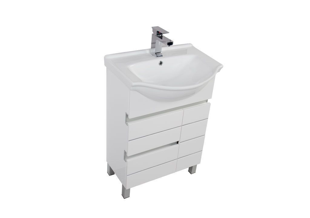 Тумба с раковиной Aquanet Доминика 60 белый 0017168400170121 - Вид №3