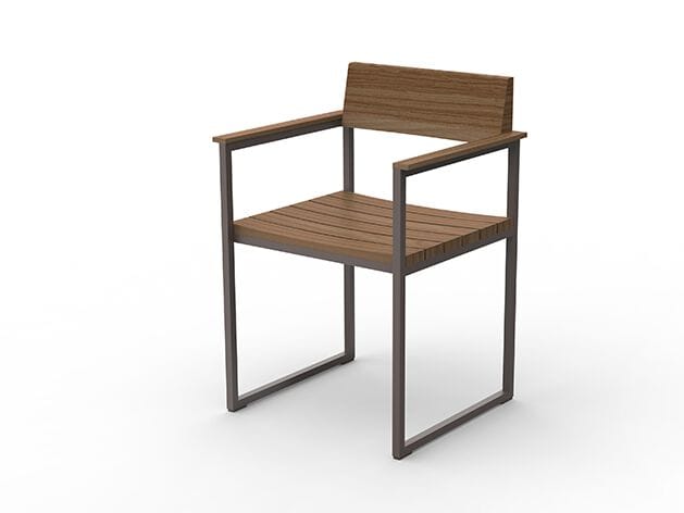 Алюминиевый и ТИК садовый стул с подлокотниками Vondom Vineyard ARCH-00081315 - Вид №2