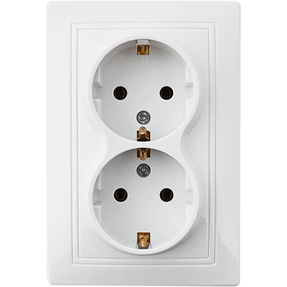 TDM ELECTRIC - Двойная встраиваемая розетка с заземлением 85591103 Серия отсутствует STLM-0064386