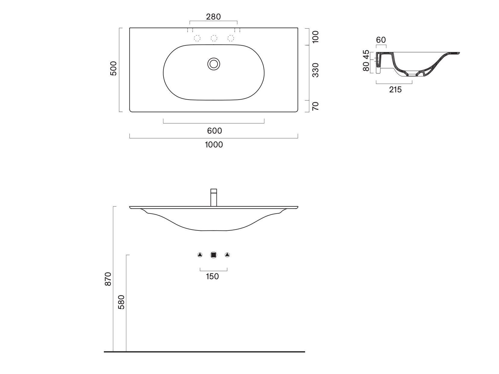 Прямоугольная раковина CERAMICA CATALANO сфера ARCH-00084610 - Вид №5