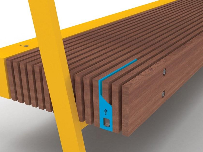 mmcité1 Скамейка из стали и дерева Woody sun-id-1447296 - Вид №6