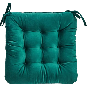 Подушка для стула LINEN WAY Exotic 1 в стиле бархат, зеленая 40x36 см 89337719