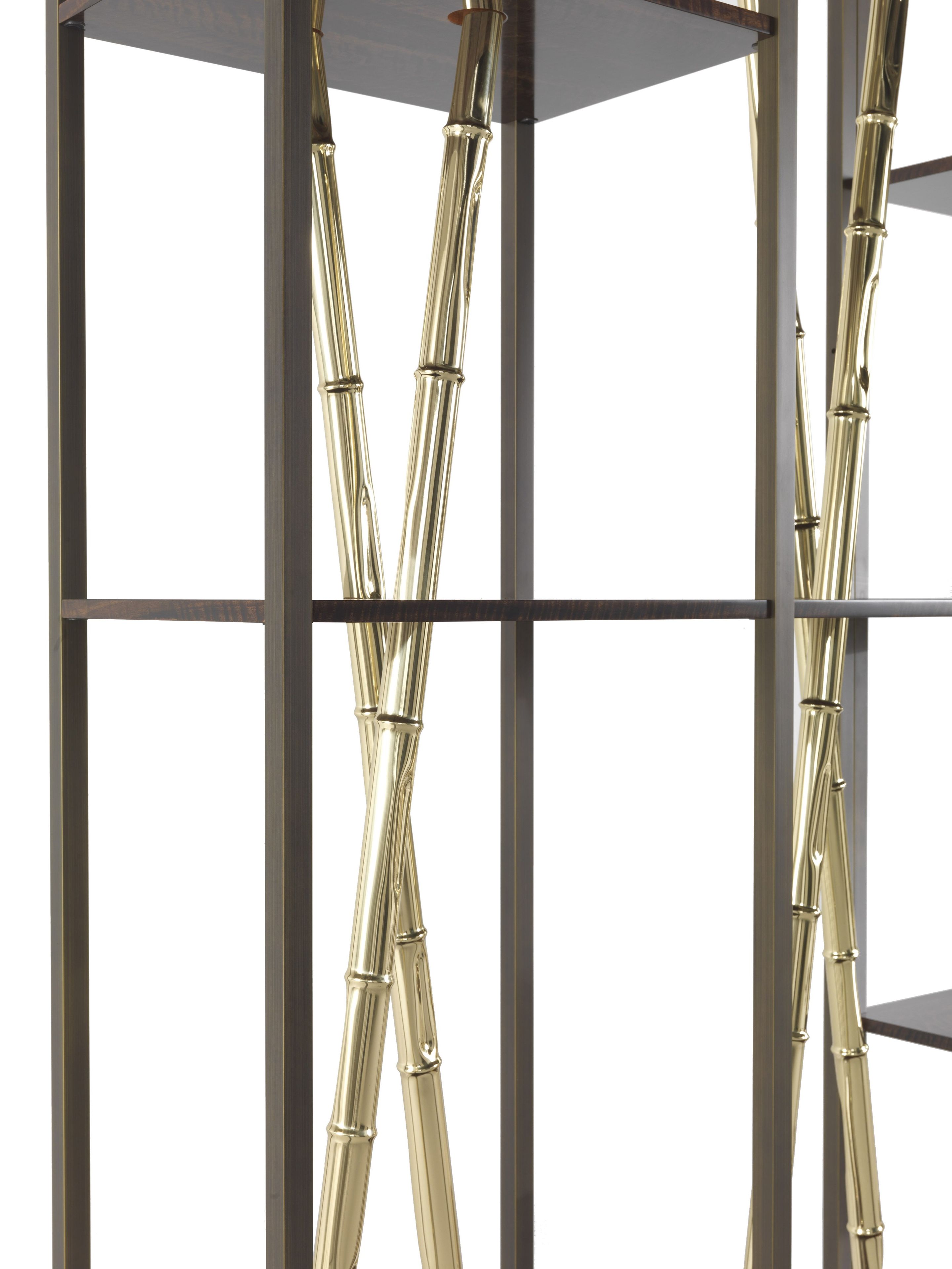 Книжный шкаф из эвкалипта и металла ETRO Home Interiors Taxila ARCH-00139044 - Вид №6