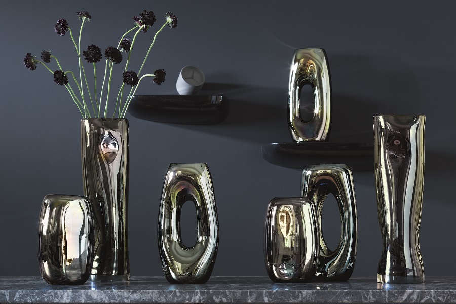 G1469-23-182 Ваза eclipse 23,5 см оливковый металлик LSA International  - Вид №1