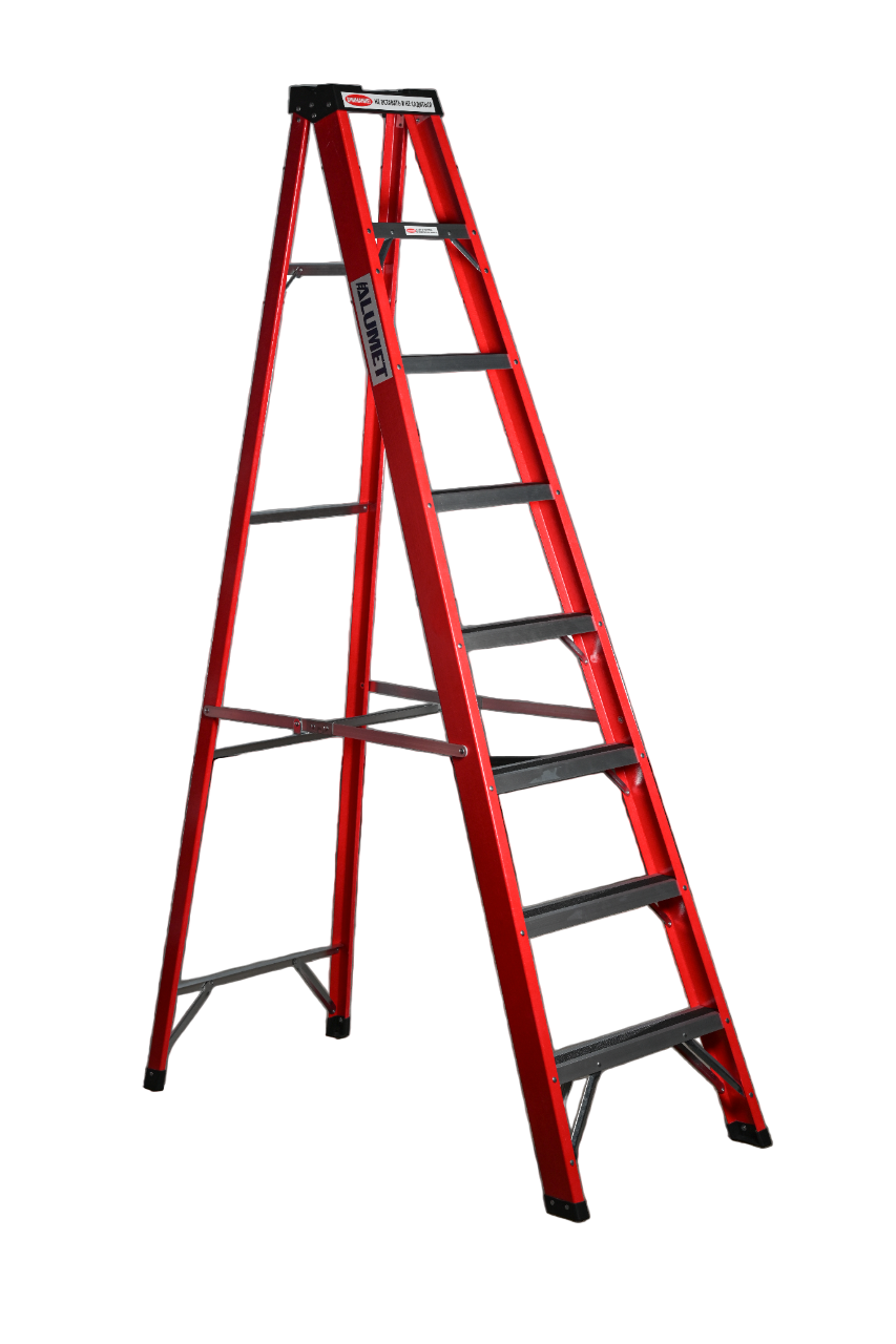 Стремянка SF 1007 стеклопластиковая 7 ступеней, Alumet, с органайзером  - Вид №5