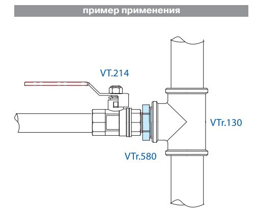 VTr.580.N.0605 Фитинг резьбовой – ниппель переходной Valtec 1" х 3/4"  - Вид №9