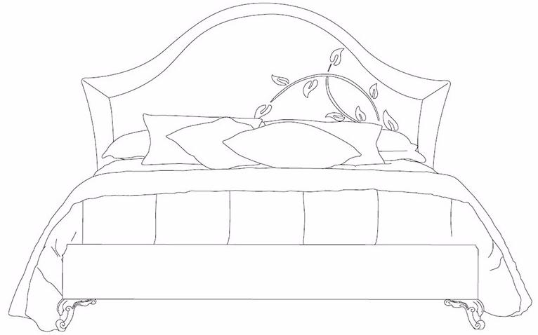 Arvestyle Двуспальная кровать с мягким изголовьем Camelia Ks-e106 - Вид №1