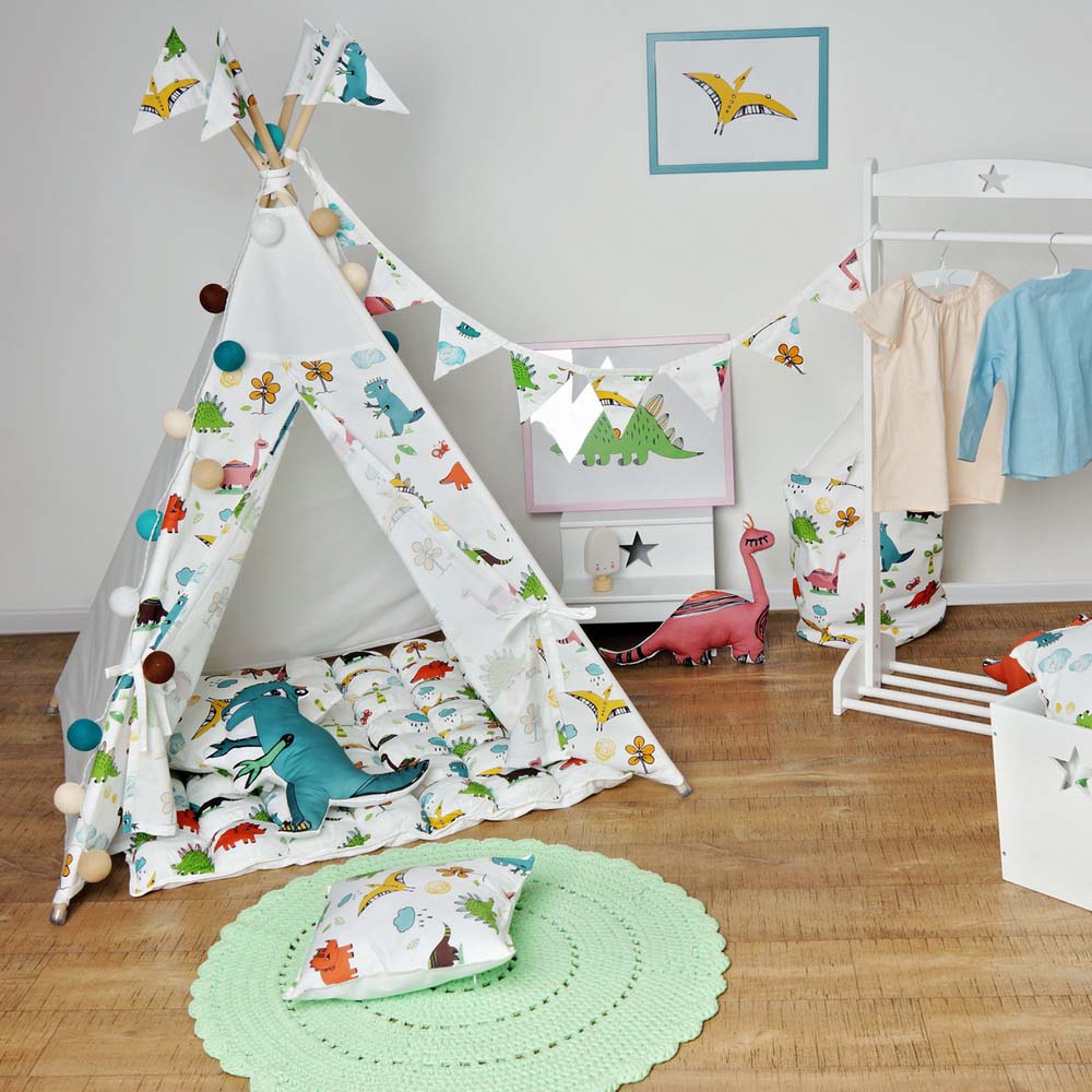 Гирлянда из 8 флажков Dino VAMVIGVAM DINO 282170 Красный;желтый;зеленый Santreyd - Вид №1