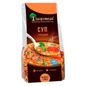 Суп Турецкий с булгуром и красной чечевицей Здороведа 250 г