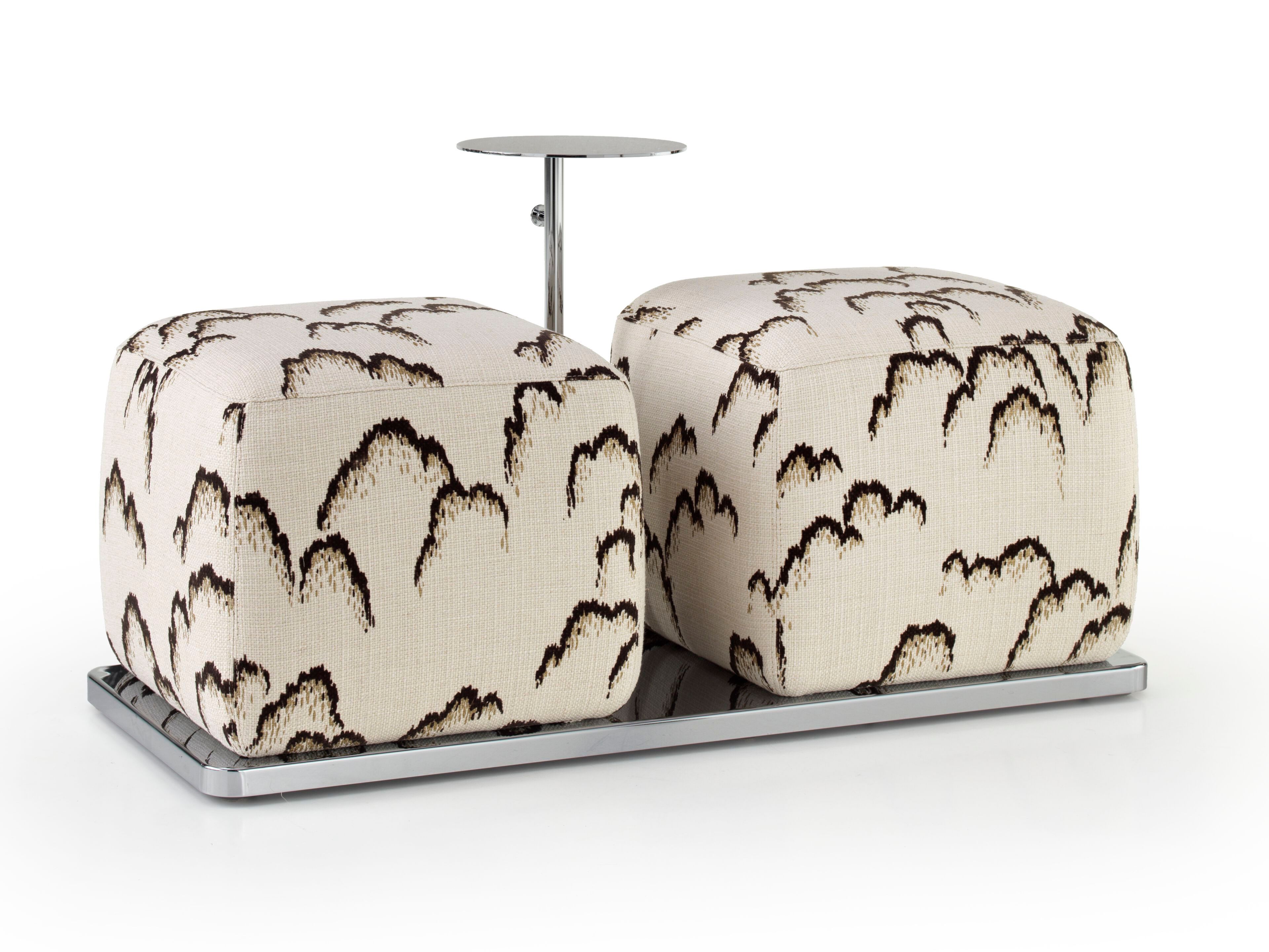 Кожаный квадратный пуф с журнальным столиком SITIA BONBON ARCH-00148690 - Вид №8