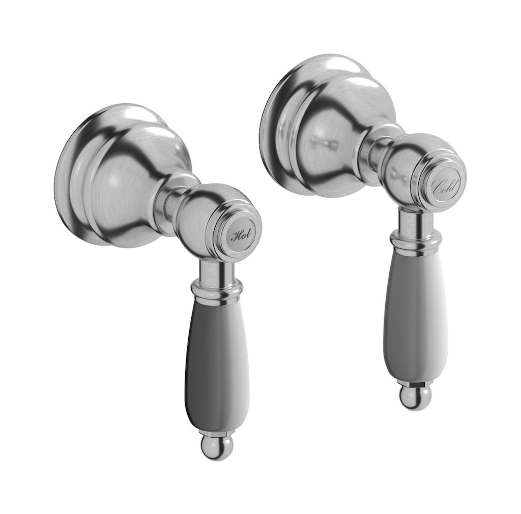 Встроенный смеситель для душа на 2 отверстия на 1 потребителя. WE ARE IB hl400ss_2 Brushed Nickel Hermes