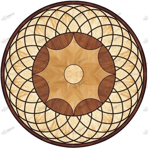 Художественный паркет Da Vinci Розетка 26-217 Дуб Селект (Гладкая) х1000диаметр мм 260090217