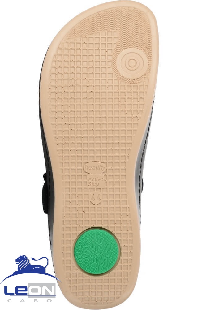 61955 Сабо "Leon" мужские черные LEON  Медицинская обувь  размер 42  - Вид №1